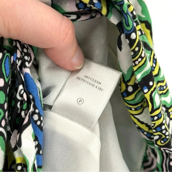 ALC One Shoulder Naomi Dress Multicolor Abstract Print Midi Length Small - Picture 13 of 13